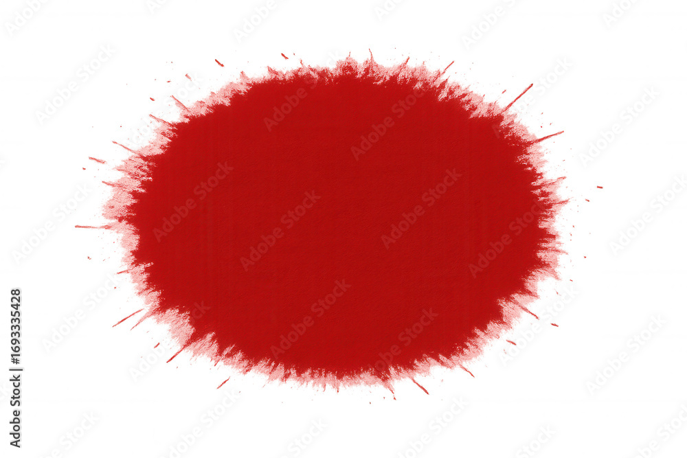 Poster red paint dramatically splashing, spreading vibrant color across transparent surface with powerful a