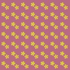 illustration of a five-petaled flower. yellow flower illustration. hand drawn flower. flower seamless pattern. Seamless Geometric Pattern.