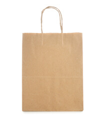 Paper bag on white background