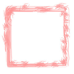 Obraz premium Vibrant Pink Hand-Drawn Square Frame Art PNG