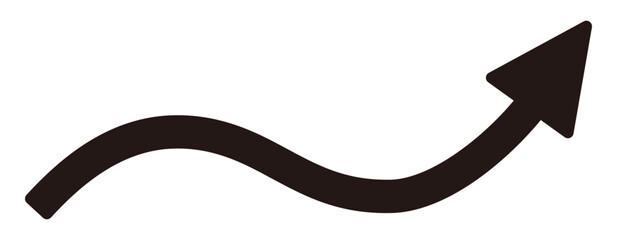 シンプルな矢印アイコンのベクターイラスト。やじるし、方向、向き