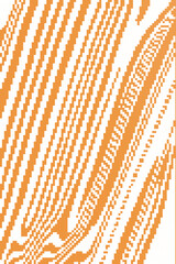 Orange WAVES Retro pixel art, glitch dither pattern, 8 bit background. Leisure or arcade games duotone border frame.
Dither design. Diseño en pixeles con colores llamativos retro