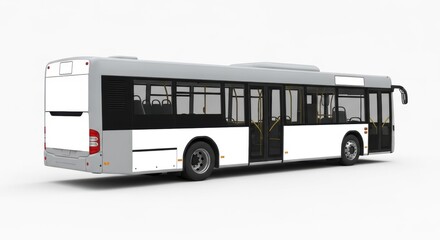 Clean Modern City Bus Mockup for Transportation Advertising and Branding Design