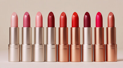 Obraz premium Luxury lipstick set in assorted shades