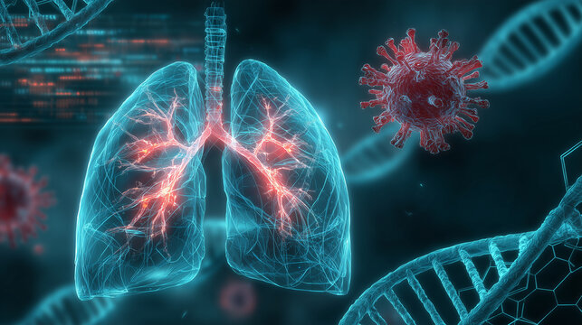 Human lungs medical 3D illustration - Powered by Adobe