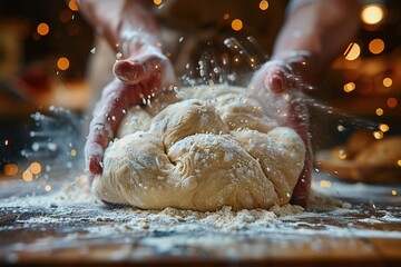 rolling pin and flour