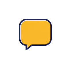Naklejka premium Colorful yellow and blue speech bubble icon for web chat design