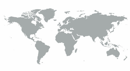 Obraz premium Detailed vector illustration of the world map, perfect for infographics, presentations, and educational materials, offering a clean and modern design aesthetic.