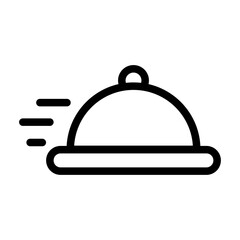 Obraz premium Fast Food Delivery Line Icon of Food Delivery Icon Set