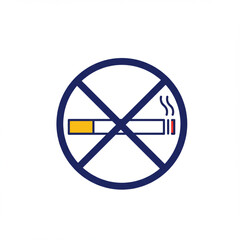 No Smoking Sign Smoke-Free Zone Symbol Illustration