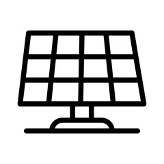 Solar Energy Line Icon of Renewable Resources Icon Set