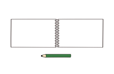 メモ帳とペンのイラスト