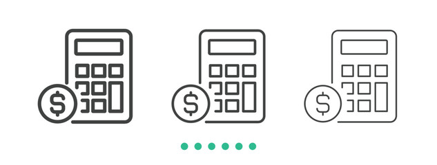 Budget icon. Thin line icon vector