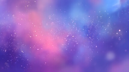 A vibrant, soft-focus backdrop featuring a dreamy mix of purple and pink hues, dotted with shimmering particles, creating a magical and ethereal atmosphere.