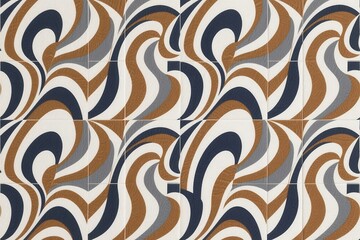 Abstract vector seamless pattern with waves for decoration and design