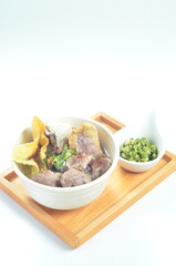 Meatball soup, the most popular street food in Indonesia