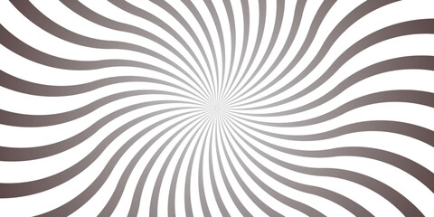 Monochromatic Gray and White Swirling Radial Burst Background with Gradient Effect for Retro Designs and Abstract Art Applications