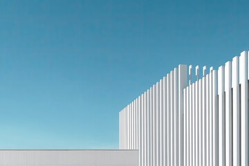 Modern architecture against a vibrant sky