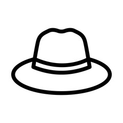 Hat Fedora Line Icon of Accessories Icon Set
