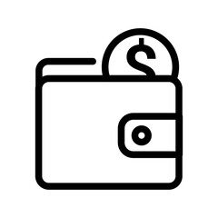 Wallet Line Icon of Accessories Icon Set