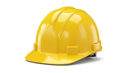 Fototapeta premium Realistic emoji of a construction worker’s yellow helmet, glossy finish