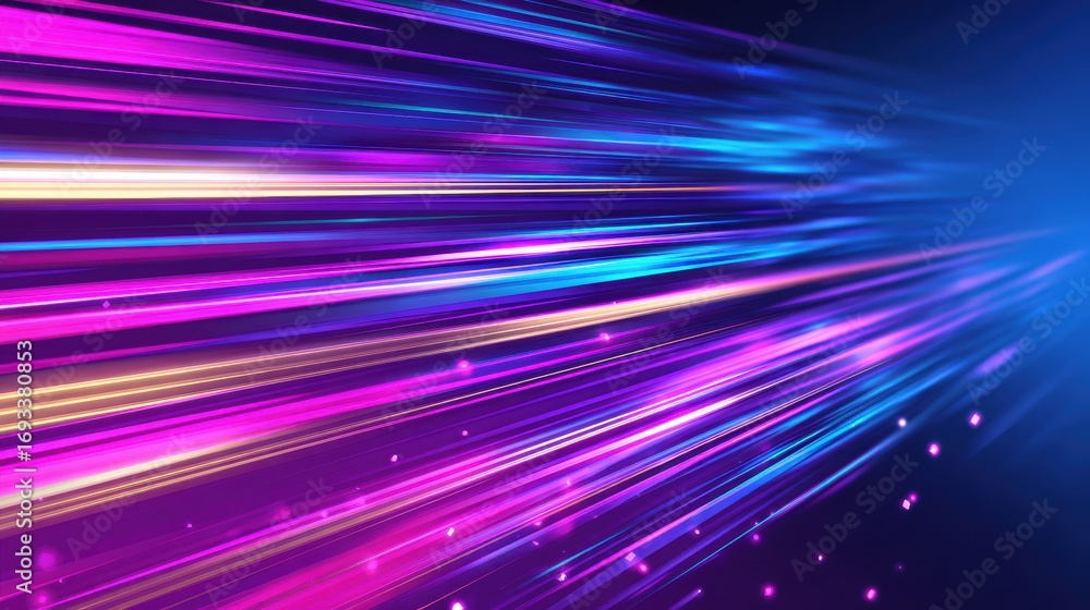 Aufkleber vibrant light streaks in a dynamic abstract composition, creating a sense of motion and energy