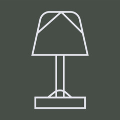 Table Lamp icon. Vintage Table Lamp Vector, Decorative Lighting Icon  lamp icon, lamp silhouette collection. vector illustration.