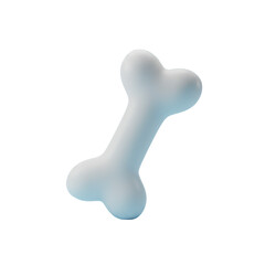 Fototapeta premium Isolated bone structure rendering featuring smooth texture and gradient lighting with transparent