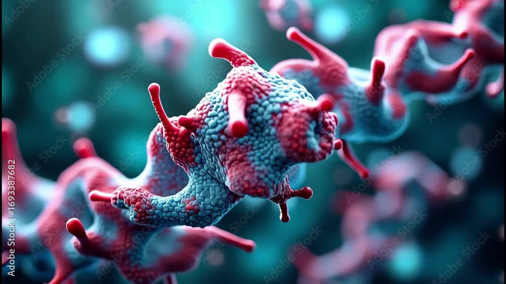 Aufkleber dynamic medical animation - exploring the complexity of biological structures