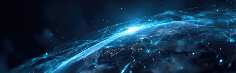 Global network, digital earth, technology, connection
