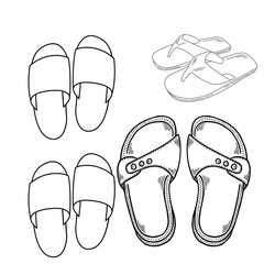 flip flops isolated on white