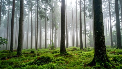 Misty Forest Path Scene (1)