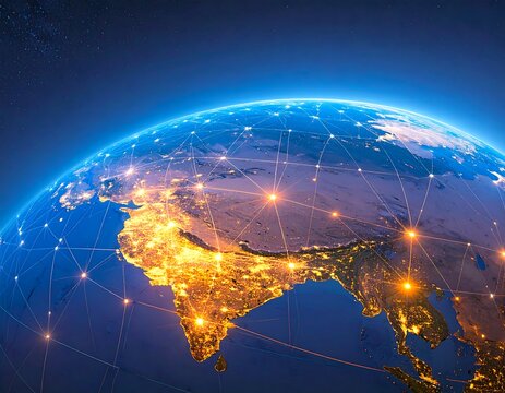 Global network centered on Asia