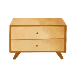 wooden shelf isolated on white - home decor minimalist