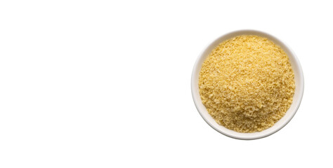 Japanese panko bread in crumbs in the bowl - healthy food