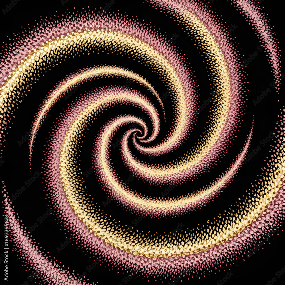Poster swirling luminosity: an abstract digital design, capturing the dynamic energy of a swirling vortex o