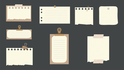 8 Beige And Brown Ripped Paper Pieces