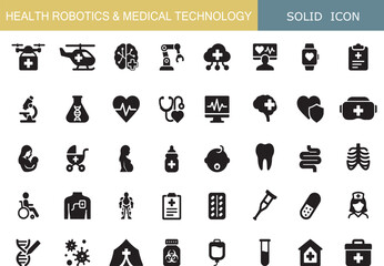 Fototapeta premium Medical Technology, Health Robotics, Patient Monitoring, Digital Healthcare, Emergency Medical Mobile