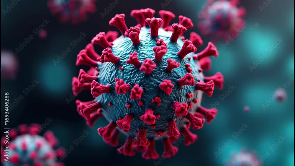 Poster exploring the structure of viral particles - a journey into the world of medical animation
