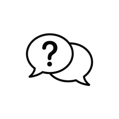 Question mark inside speech bubbles icon