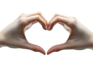 Hands forming a heart shape,  love, care, and affection.