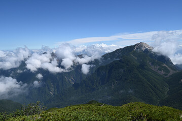Obraz premium Climbing Mount Senjogatake Yamanashi, Japan