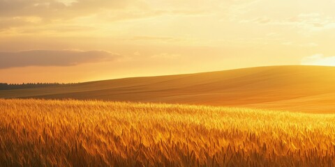 Obraz premium sunset over the field