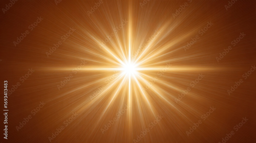 Poster bright radiance with starburst effect and warm tones against a rich background for abstract artistic