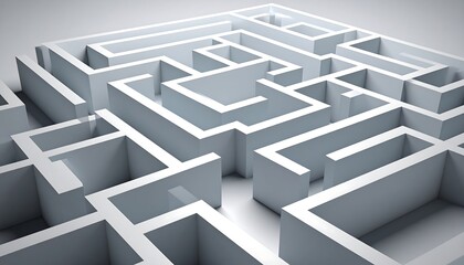 Complex 3D maze, intricate pathways