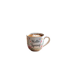 cup of coffee , hello spring mug , mug , spring mug , tea mug