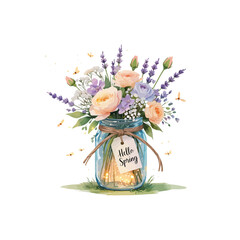 flowers in vase , glass vase , flowers with fairy lights , floral pot , hello spring flower vase