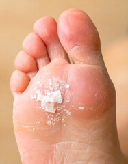 Fototapeta premium Foot with flaky skin, possible fungal infection
