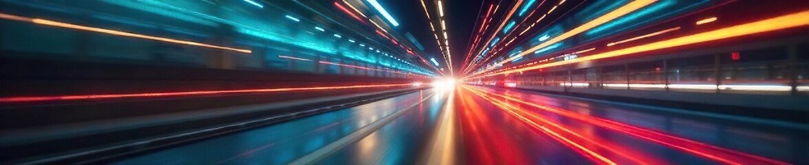 Fototapeta premium Dynamic abstract motion blur depicting fast-paced business activity, ideal for corporate presentations or website backgrounds Suggests growth, speed, and success , marketing, opportunity