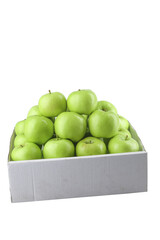 Fresh Green Apples from Shaanxi Province in Box - Freshly Picked Orchard Fruit